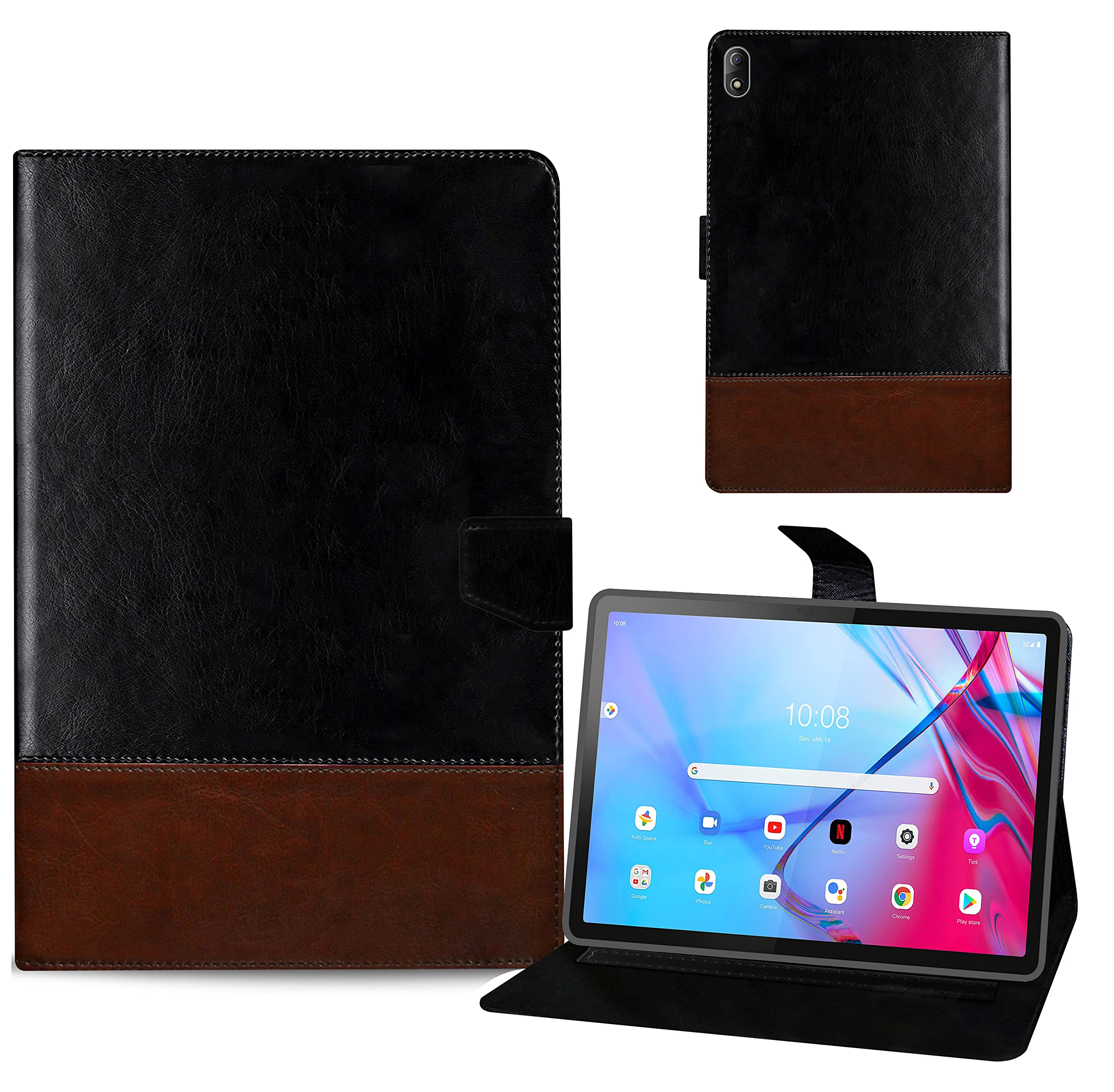 TGK Dual Color Leather Flip Stand Case Cover for Lenovo Tab P11 5G FHD 11 inch (27.94 cm) Tablet (Black, Brown) (B0C19B71CC) Amazon Price History, Amazon Price Tracker