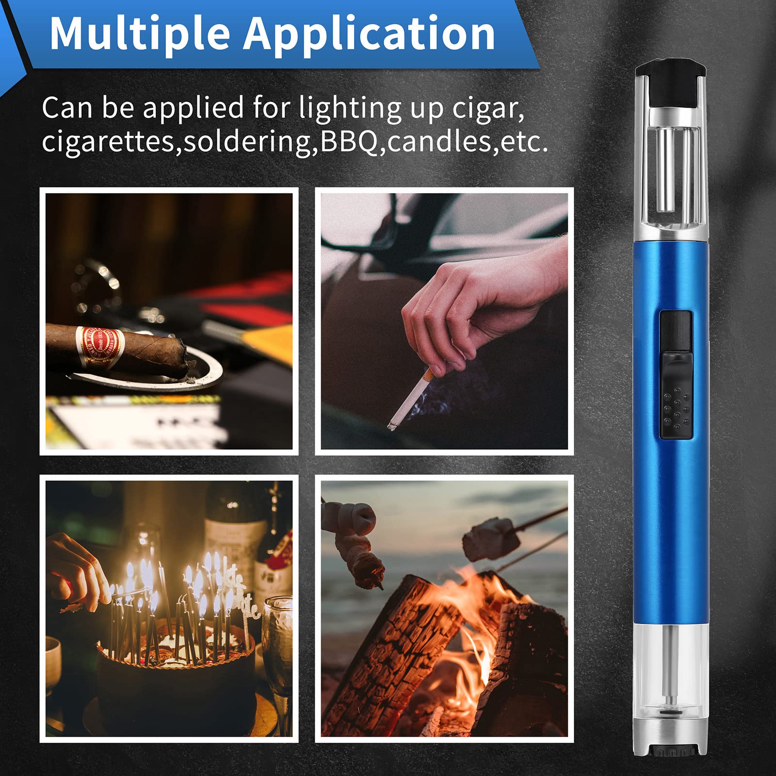 pen cigarette lighter Amazon.com: 1300 ℃ Jet Torch Lighter Pen Style Adjustable Flame Refillable  Gas Cigar Cigarette Lighter Fire Starter with Visible Gas Window,Blue :  Health & Household
