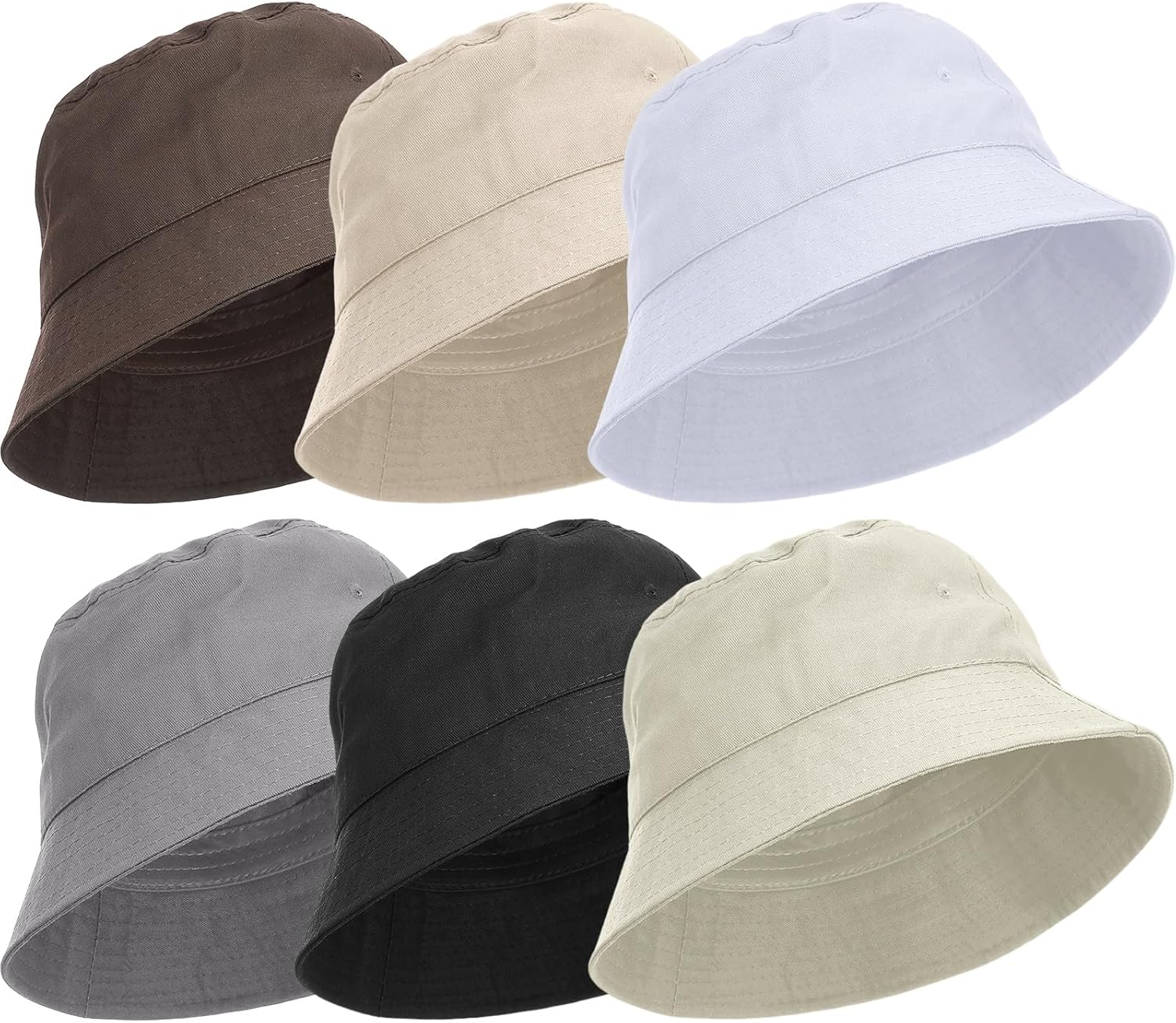 SATINIOR Bucket Hats for Men Women Sun Travel Summer Hat Adult Fishing Breathable Cotton Hat