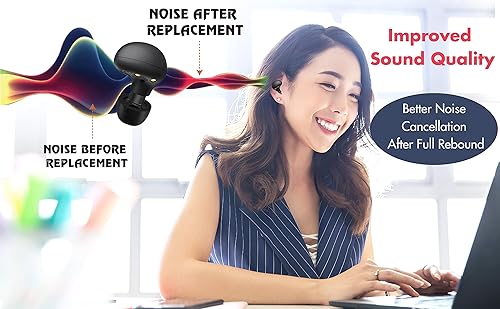 Miniatura 4 de 3 pares de almohadillas de espuma viscoelástica para Samsung Galaxy Buds Pro Jabra 85t, almohadillas para auriculares, sin silicona antidolor,