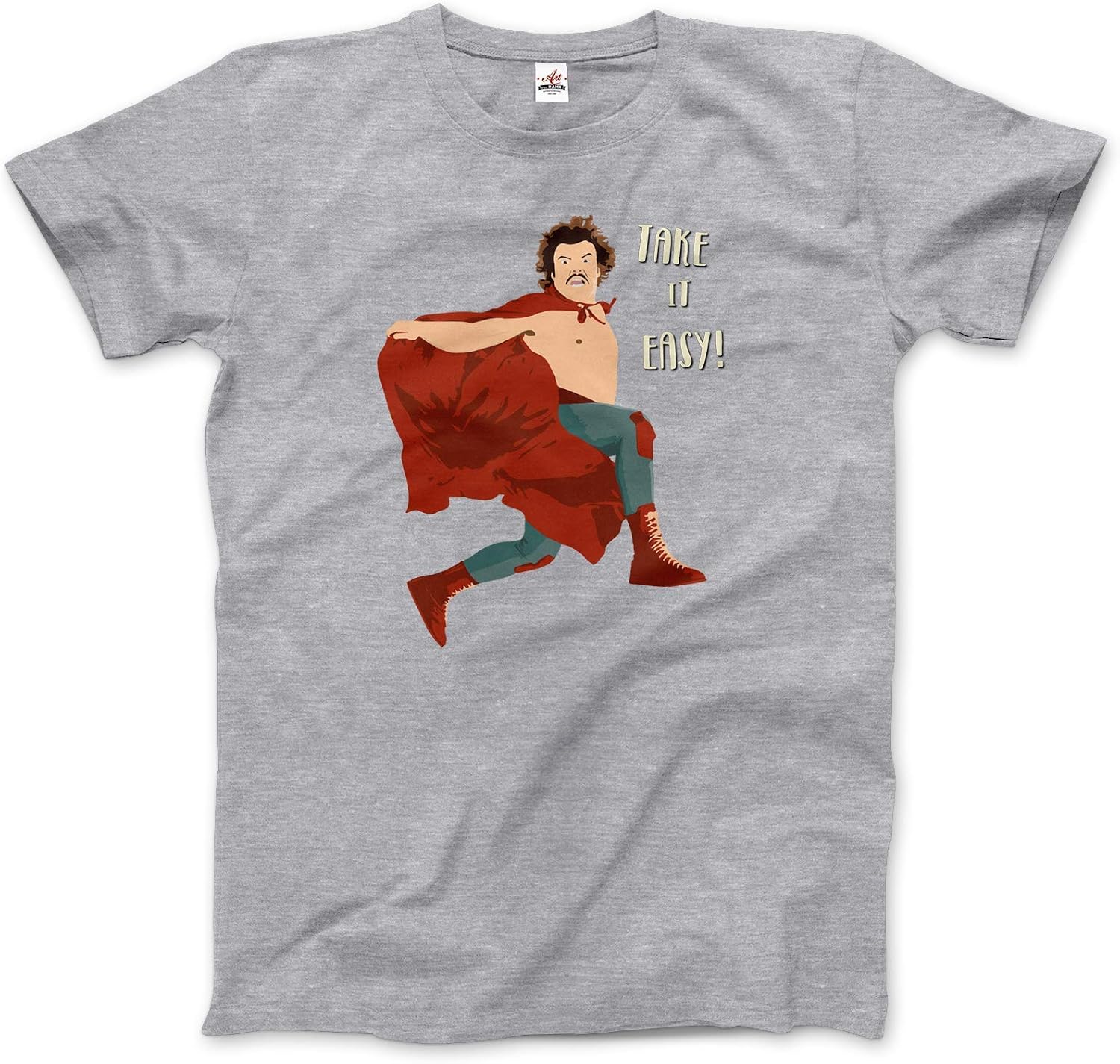 Take It Easy, El Luchador Mascarado Artwork T-Shirt (Adults, Kids, Short & Long Sleeve) White