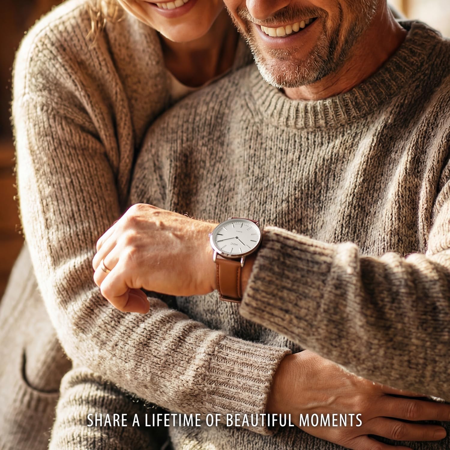 Infantry MDC Mens Minimalist Watch - 6.5mm Ultra Thin Business Casual Wrist Watches for Men,Big Face Analog Quartz Watch with Brown Leather Band, Professional Man's Gift - Image 5