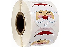 Santa Claus Face Label Roll