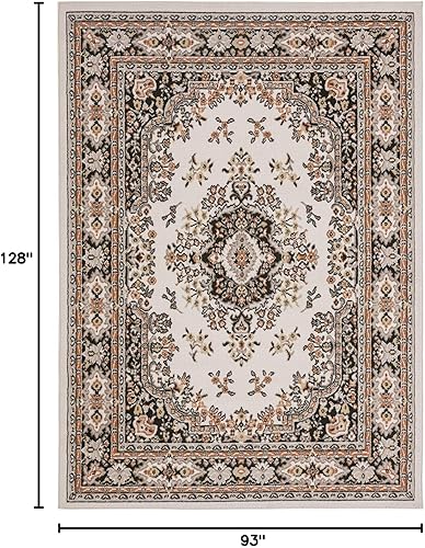 Miniatura 177 de Home Dynamix Premium Sakarya - Tapete tradicional con borde y medallón, gris, tapete rectangular de 7 pies 8 pulgadas x 10 pies 7 pulgadas Azul