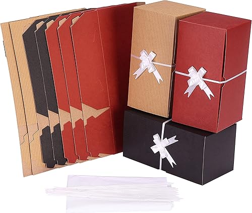 MPFY - Cajas de regalo, paquete de 10, 9 x 4.5 x 4.5 pulgadas, colores surtidos, cajas de regalo con tapas, cajas de regalo para regalos, cajas de