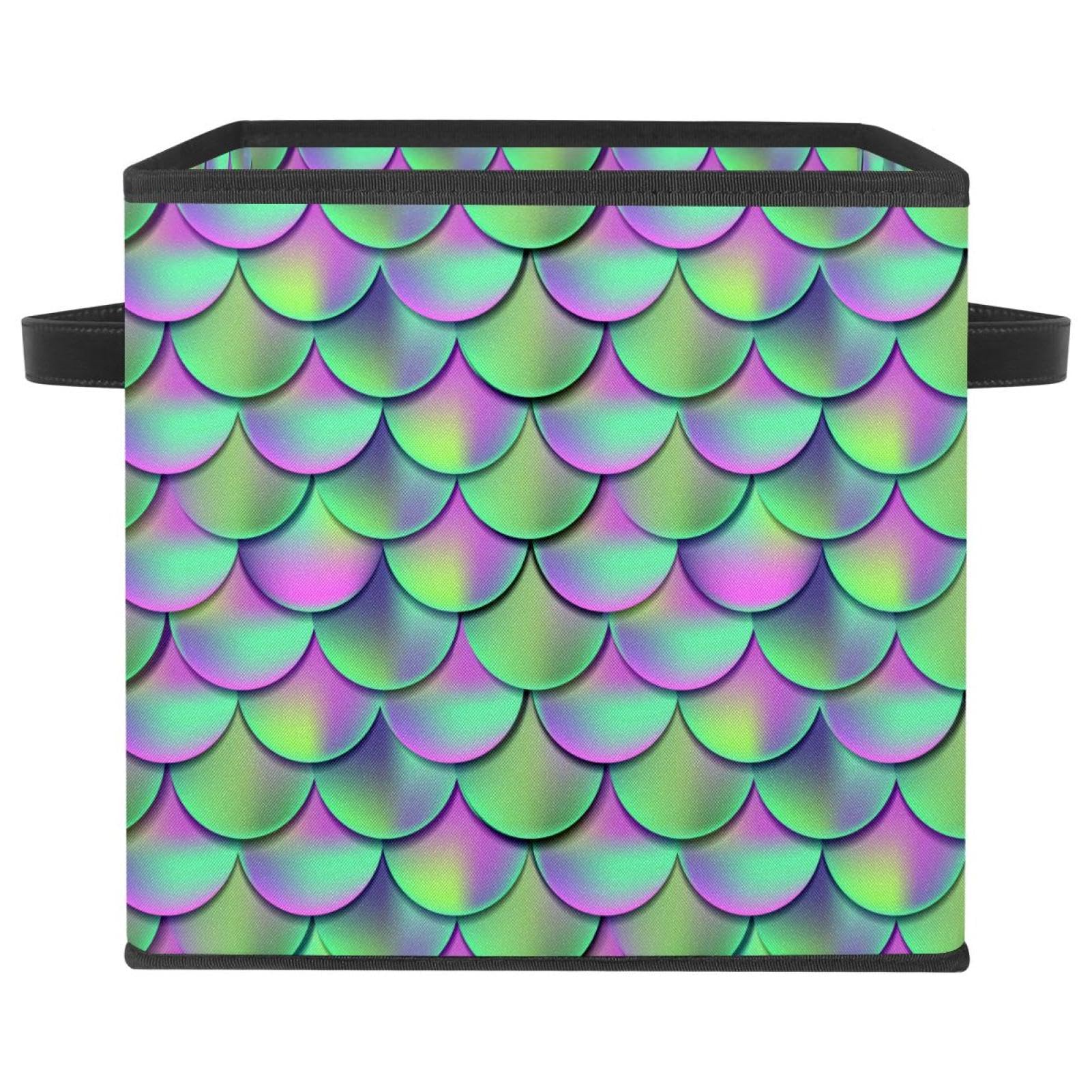 Boîte de rangement pour chambre et placard motif océan vert magique