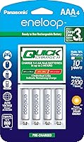 Vista 2 de eneloop Panasonic K-KJ55M3A4BA Cargador Rápido Individual Avanzado de 3 Horas para Baterías y Baterías Recargables Precargadas BK-4MCCA4BA AAA 2100