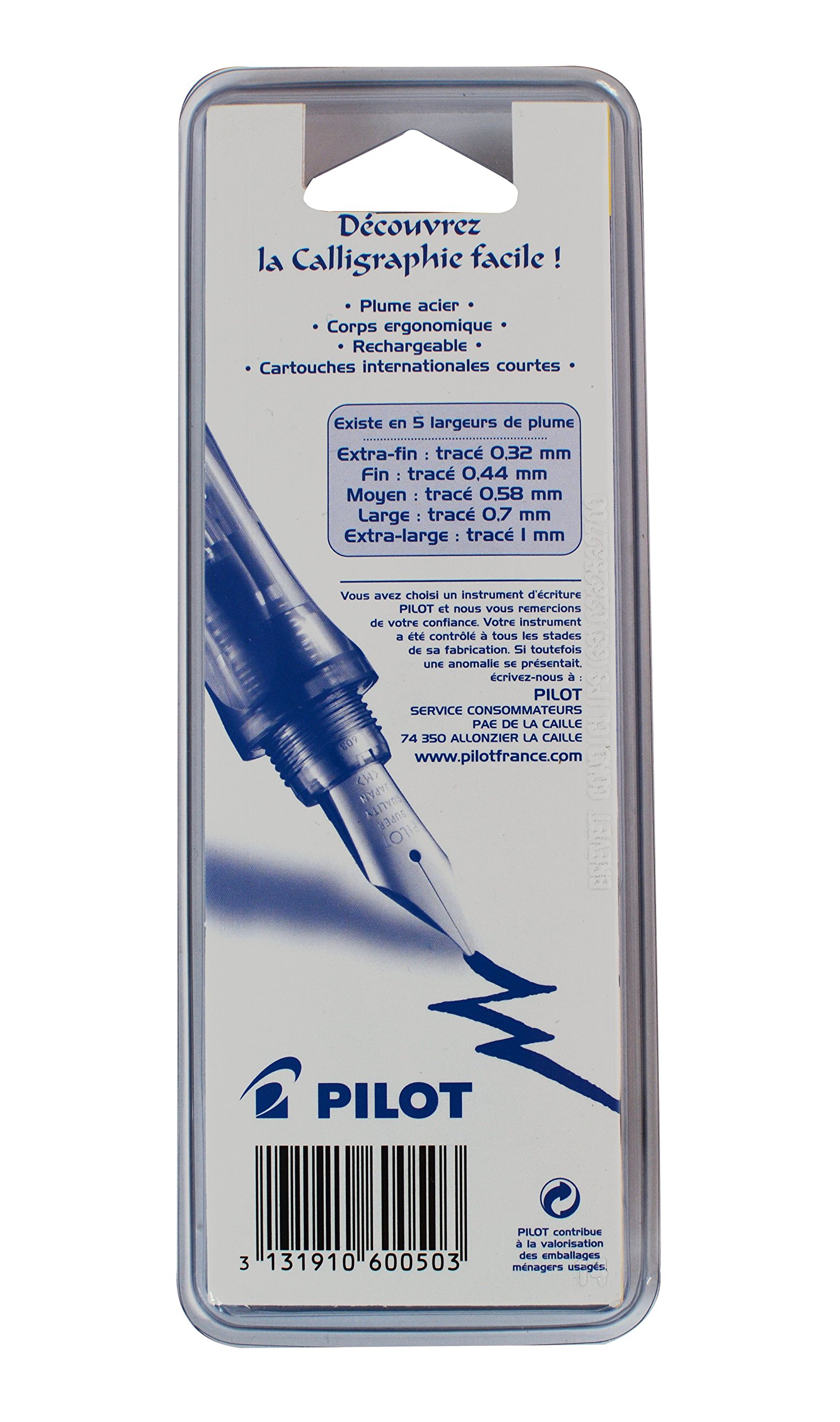 Pilot Plumix Fountain pen. Medium Feather + Black Ink Cartridge - Image 2