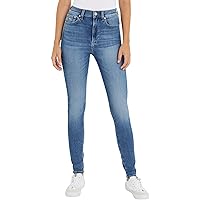 Tommy Jeans Donna Jeans Sylvia Skinny Vita Alta, Blu (Denim Medium)