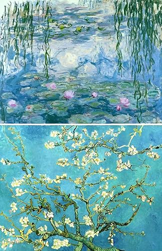 YAYOU 2 kits de pintura de diamantes 5D, pintura de paisaje de fama mundial, pintura de diamantes por números, para decoración de pared, 12 x 16