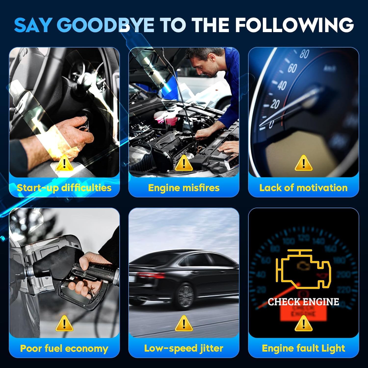 Ignition Coil Black Pack for Cadillac Seville 2004, DeVille 2004-2005, SRX 2004-2006, STS 2005-2006, XLR 2004-2005, for Pontiac Bonneville, 4.6L V8, Replaces UF372 12567285 12585765 D507A, 2 PCS