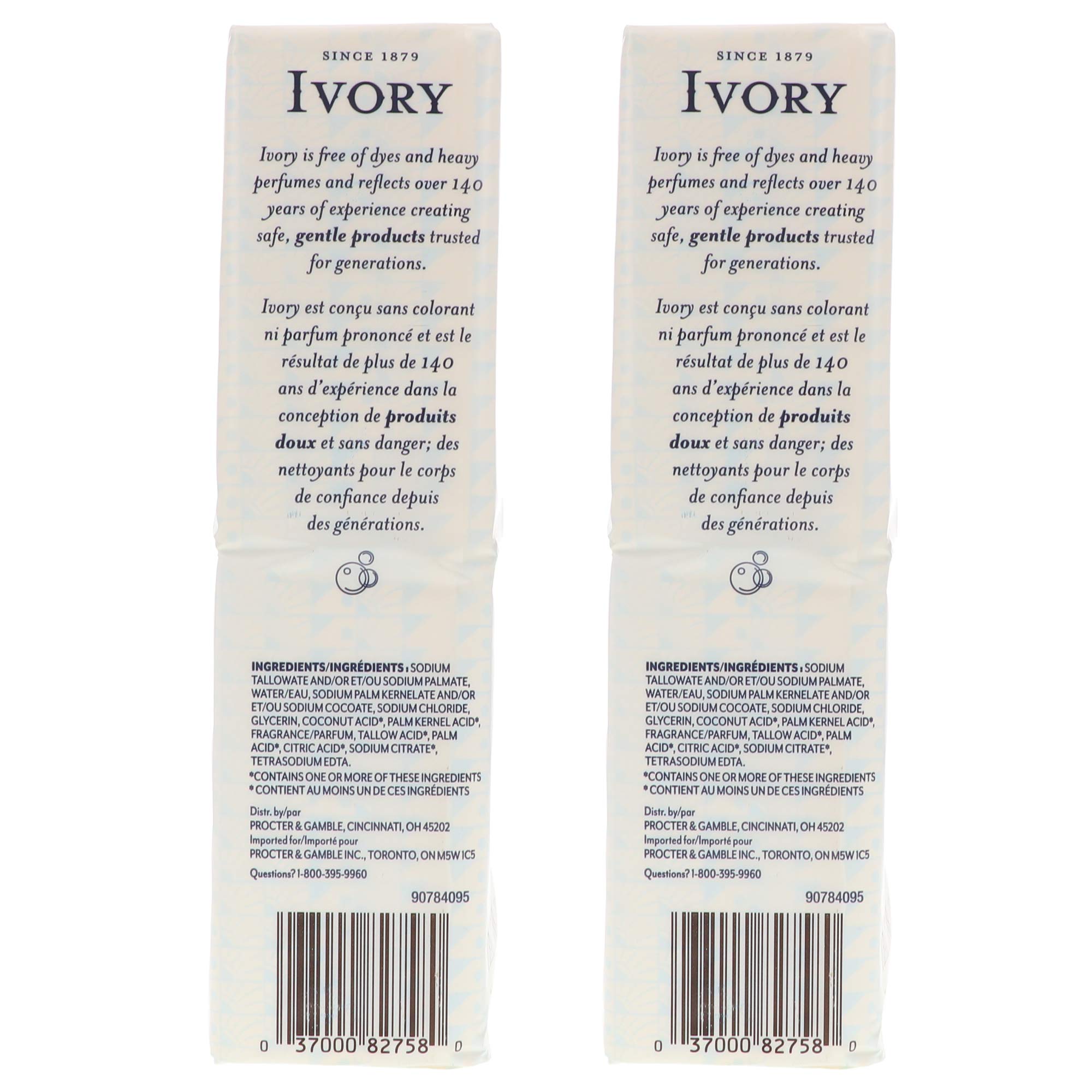 Ivory Original Bar Soap, Bath Size 10-Count, 4 oz Bars, Pack of 2