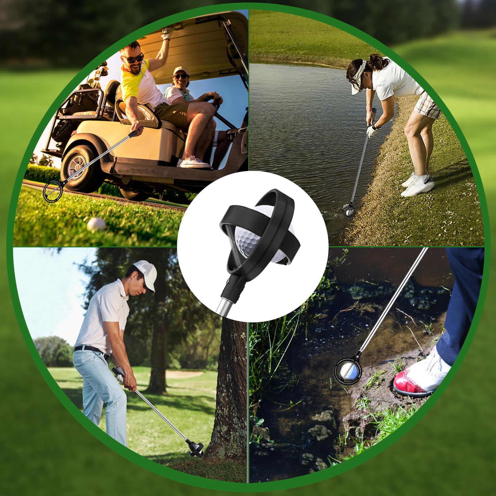 Golfball-Retriever Rostfreier Teleskop Ballsammler für Wasser Golfballpflücker Golfball-Zubehör für Wasser und Büsche Golf-Zubehör Geschenke für Golfer Geschenke für Männer