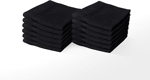 Toallas de algodón de lujo, juego de 12 unidades (azul aguamarina)