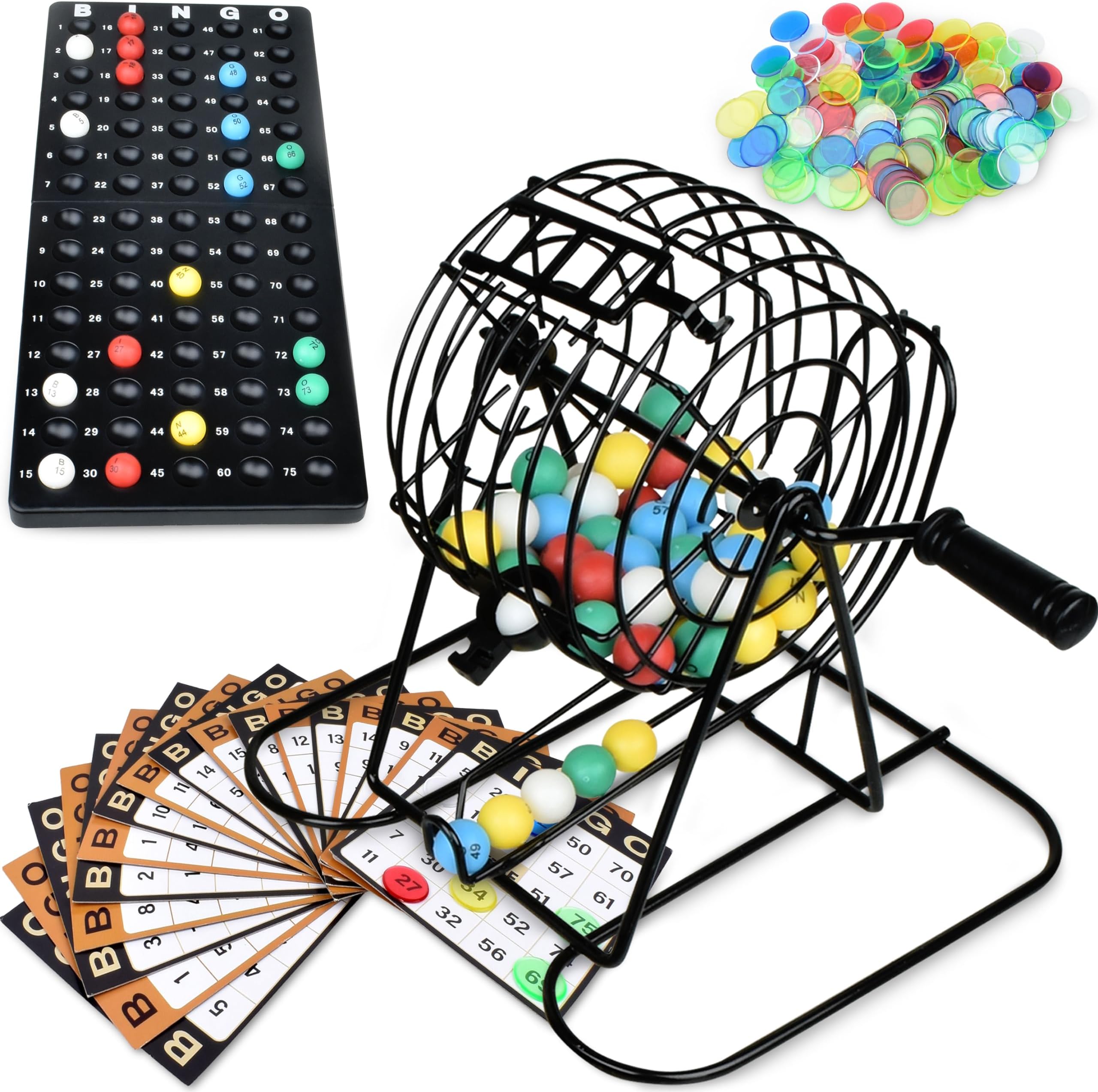 Bingo Game for Adults and Kids Family Bingo Game Set with 50 Bingo Cards, 300 Bingo Chips and