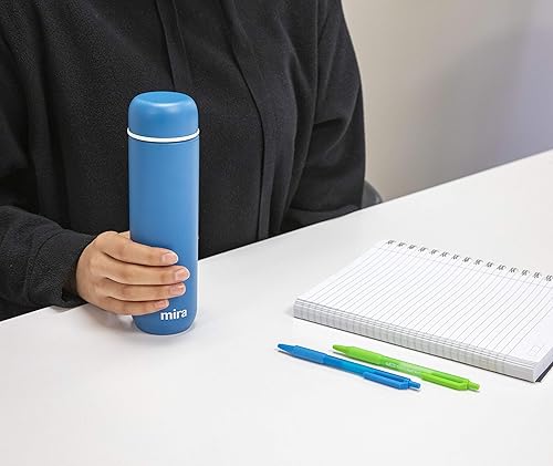 Miniatura 3 de MIRA Frasco delgado aislado de 10 onzas para bebidas frías y calientes, botella de agua de acero inoxidable a prueba de fugas, tamaño compacto
