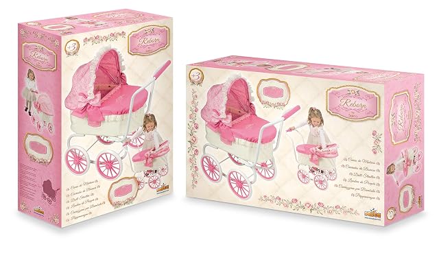 Foto 5 de 6 de Carrito DE MUÑECAS CLÁSICO Rosa Reborn - Carro CLÁSICO Delux Rosa