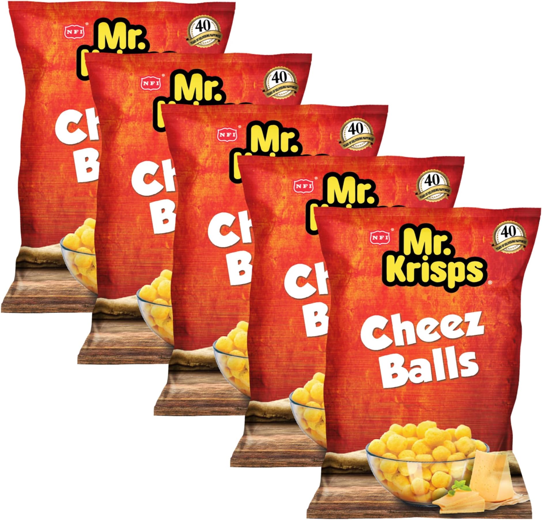 Mr.Krisps Cheez Balls Pack Of 21 - Cheese Flavor 21 X 15 Gm