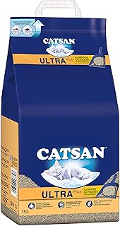 Catsan Ultra Plus – Very High Yield Clumping Litter – Particularly Good Odour and Moisture Absorption product image