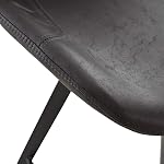 HOMCOM Bar Height Bar Stools Set of 2, Microfiber Cloth Bar Chairs with Metal Leg, Padded Seat, Kitchen Stools for Kitchen Island, Black
