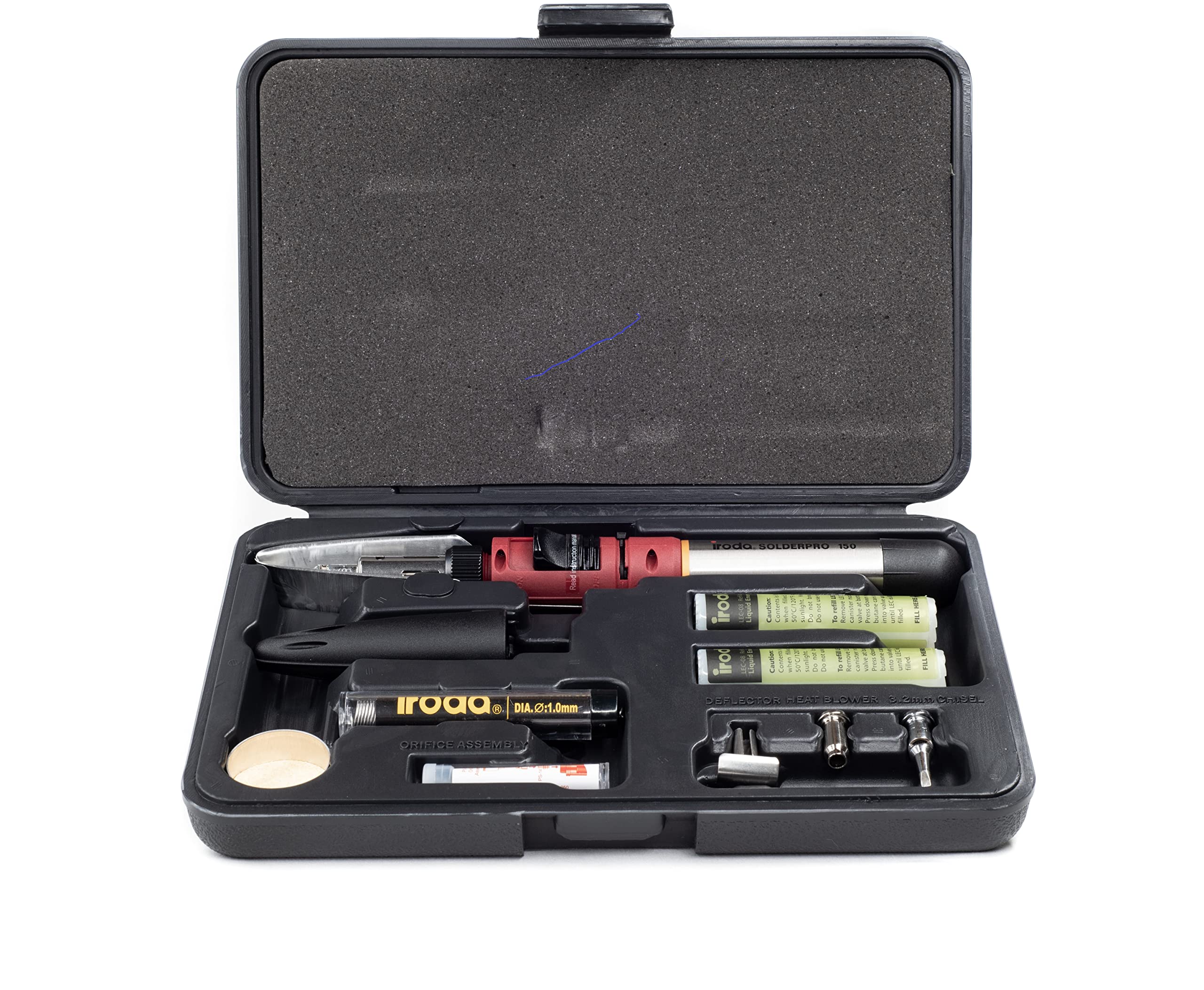Iroda Solderpro 150 Cordless Refillable Butane Soldering Iron And Torch Kit