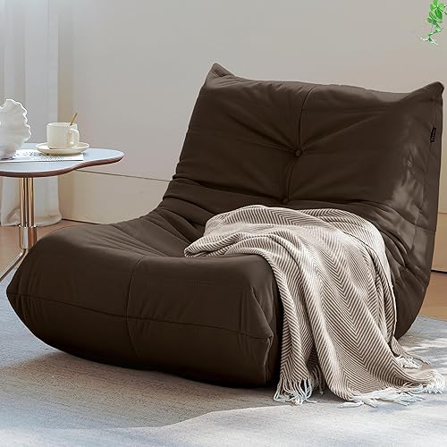 Miniatura 20 de Silla Puf, Silla Puf Fireside Sofá para Adultos, Sillas Puf para Adolescentes con Espuma de Alta Resistencia, Espuma Viscoelástica y Base