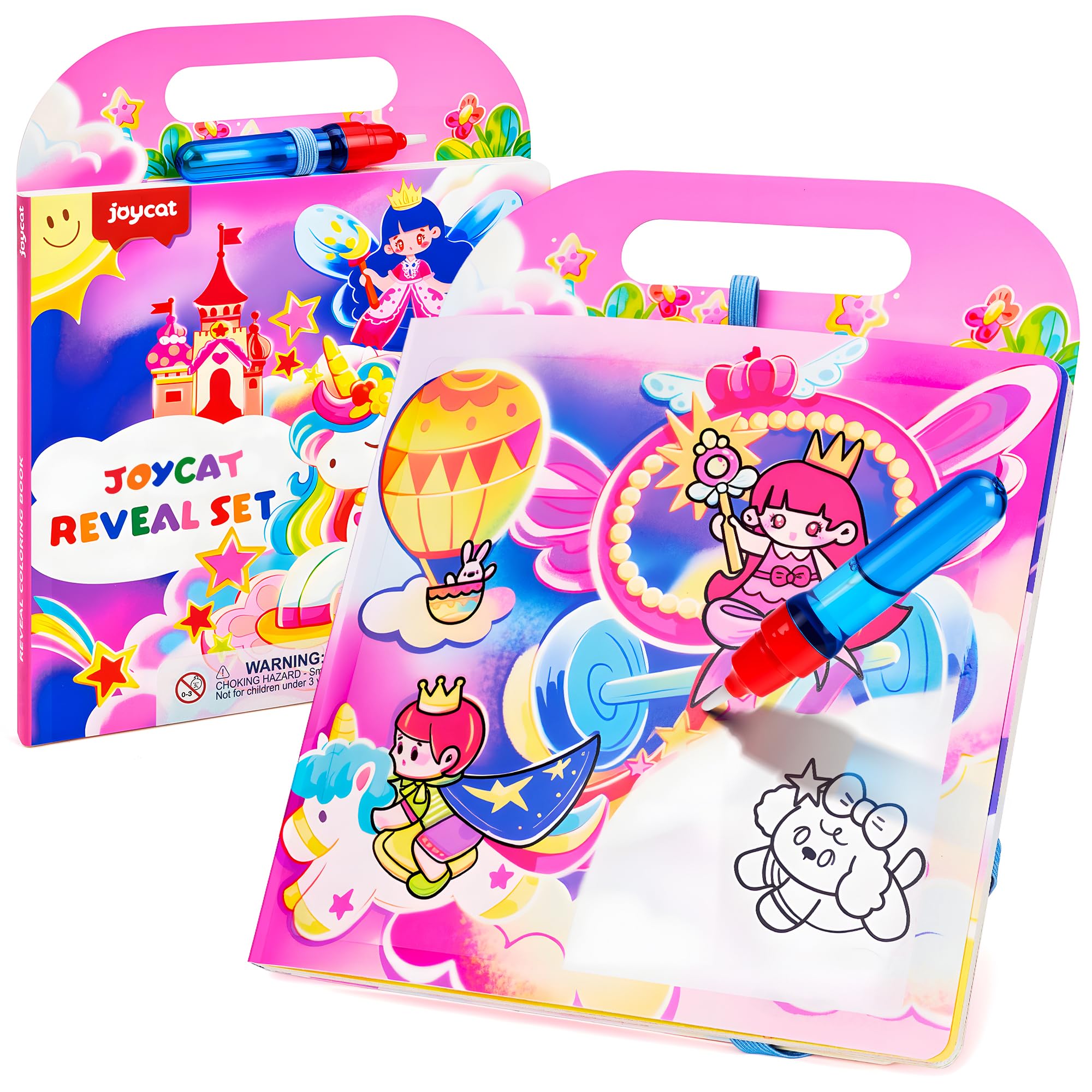 JoyCat Unicorn Water Coloring Book for Toddlers 1-3, 13 Pages, No-Mess