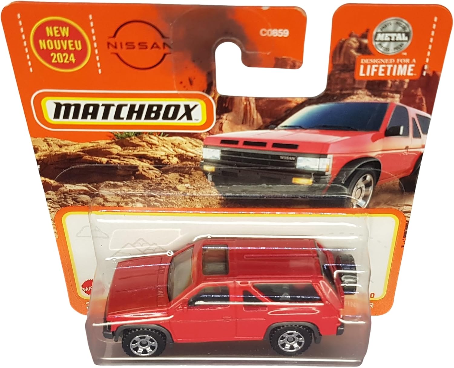 Matchbox - 1985 Nissan Pathfinder - MBX Adventure 54/100 - HVN45 - Short Card - Red - Superfast Lesney - Mattel 2024-1:64