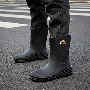 Amazon.com | IQAXC Waterproof Garden Rain Boots for Men Breathable