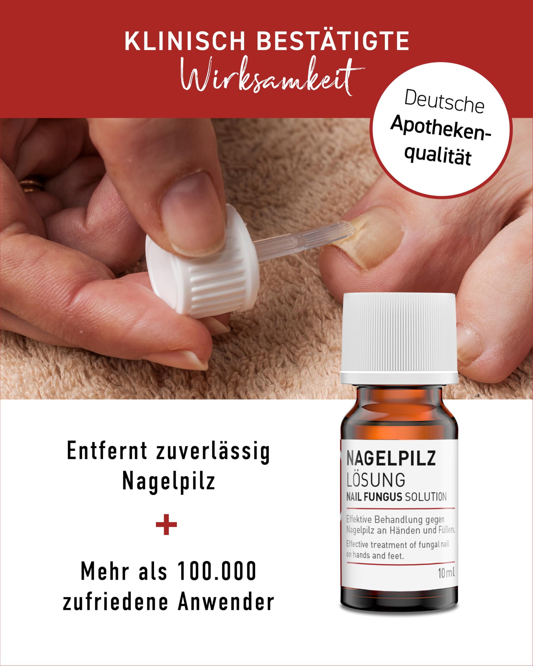 N1 Solución para hongos en las uñas, 20 ml, producto médico para un tratamiento intensivo rápido, calidad de farmacia con efecto demostrado, esmalte de uñas para tratamiento de hongos en las manos y