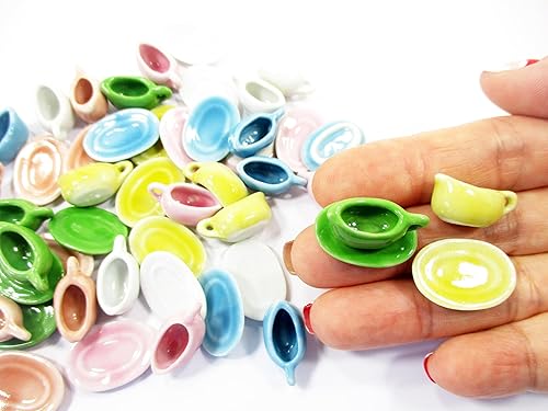 Miniatura 6 de 6/12 Salsa carne leche barcos platillo placa casa de muñecas en miniatura mixto 3872 de cerámica