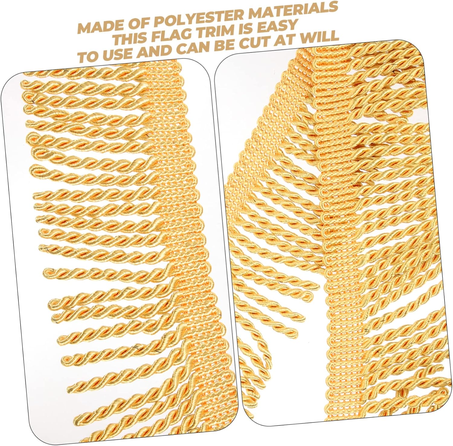 Sewing Fringe Trim Golden Tassel Edging for Curtain and Cushion