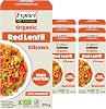 Explore Cuisine Organic Red Lentil Elbows: Gluten Free Pasta, High in Protein & Great Source of Fibre, Perfect for Vegan Diets and Family Meals, Lower in Carbs 6 x 225g