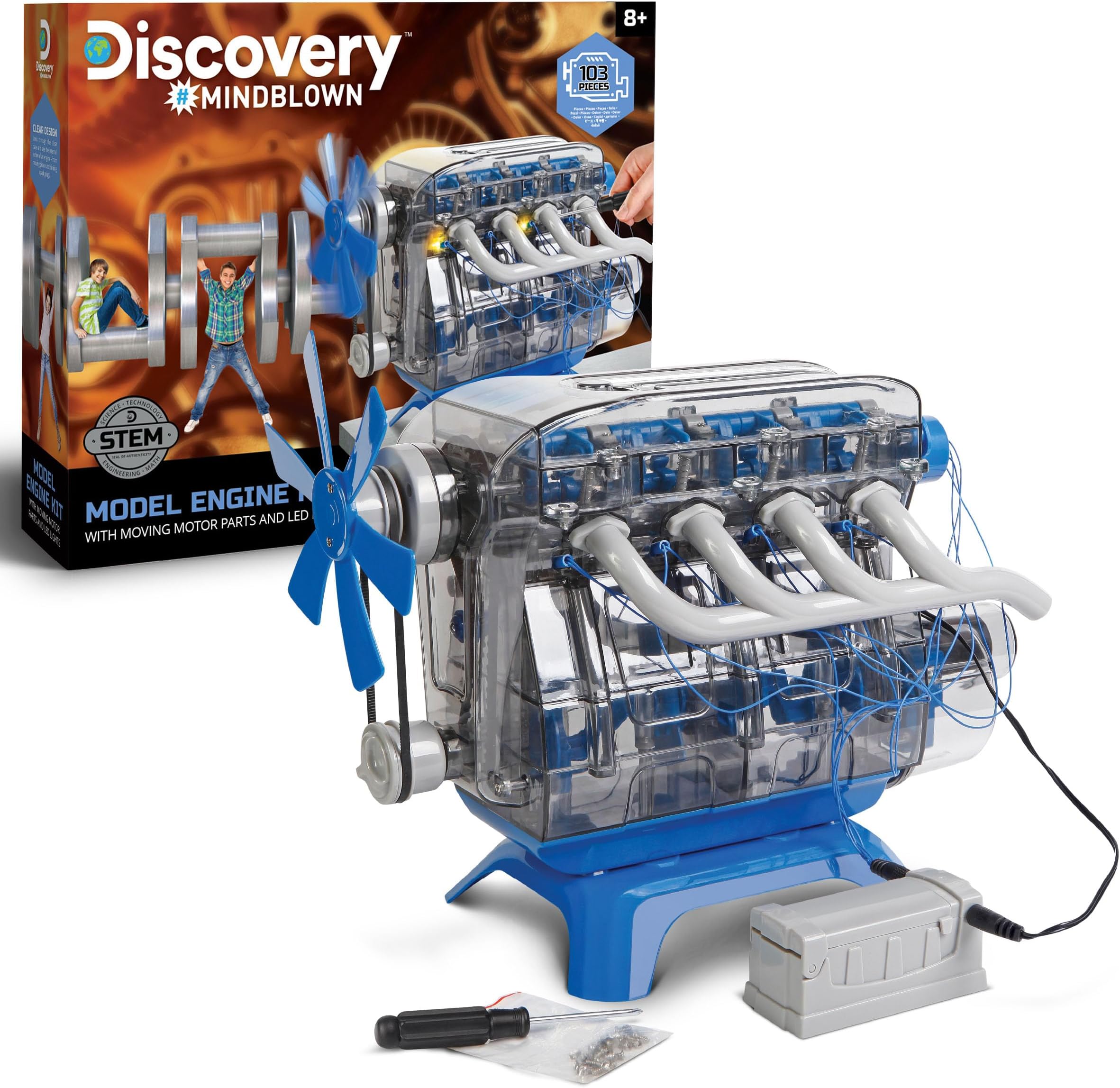 DISCOVERY #MINDBLOWN - Model Engine Kits - Model Kit, Science Kit, Build Your Own, Model Building, Car Engine Toy, Model Engine, Electronics Kit, STEM Toys, Building Toys for Kids