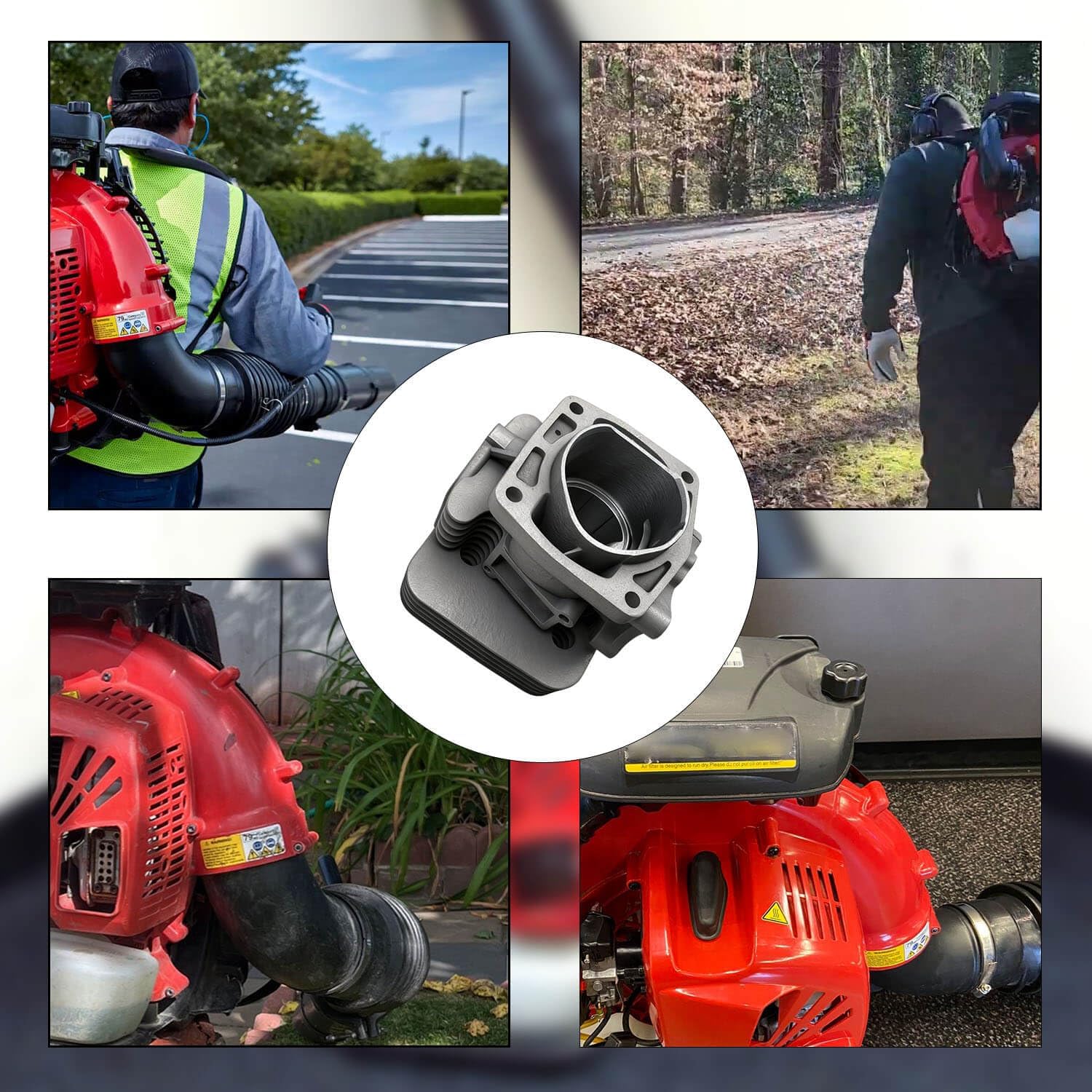 Cylinder Piston Kit with Gaskets & Spark Plug Compatible with RedMax EBZ8560 EBZ8560RH Backpack Leaf Blower | Replace Part# 599886701 | Engine Rebuild Repair Kit