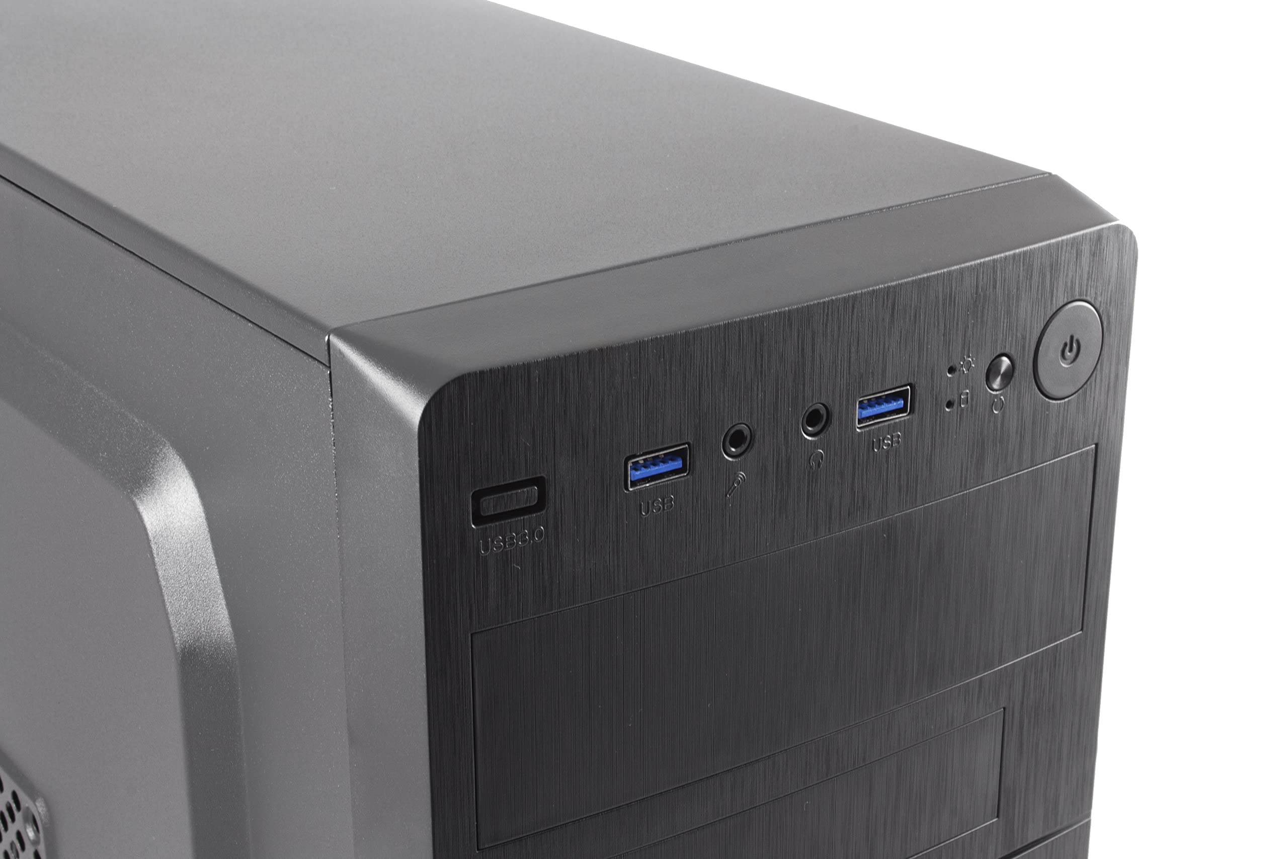 PC Case MPC-28 - Caja PC Micro ATX y Mini ITX con Fuente de Alimentación EP500, 2 x USB3.0 Frontales, Soporte para Candado, Compatible con Gráficas de hasta 29cm de Largo. Color Negro