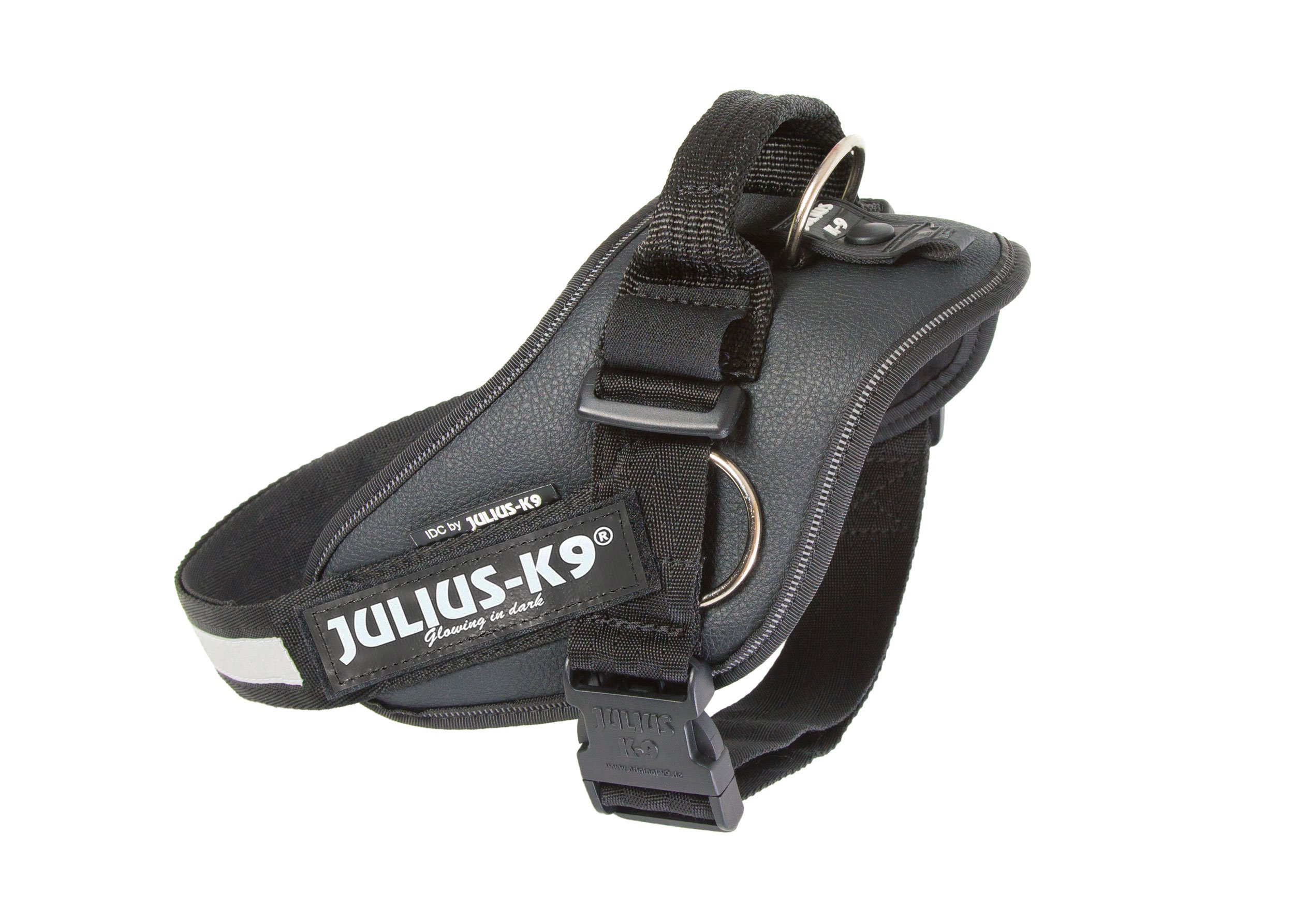 Julius-K9, IDC Powergeschirr mit Seitenringen, Größe: 2XL/3, schwarz
