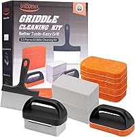 Vista 1 de Kit de limpieza de plancha para Blackstone, kit de limpieza de parrilla plana para exteriores, accesorios de limpieza de plancha, cepillo