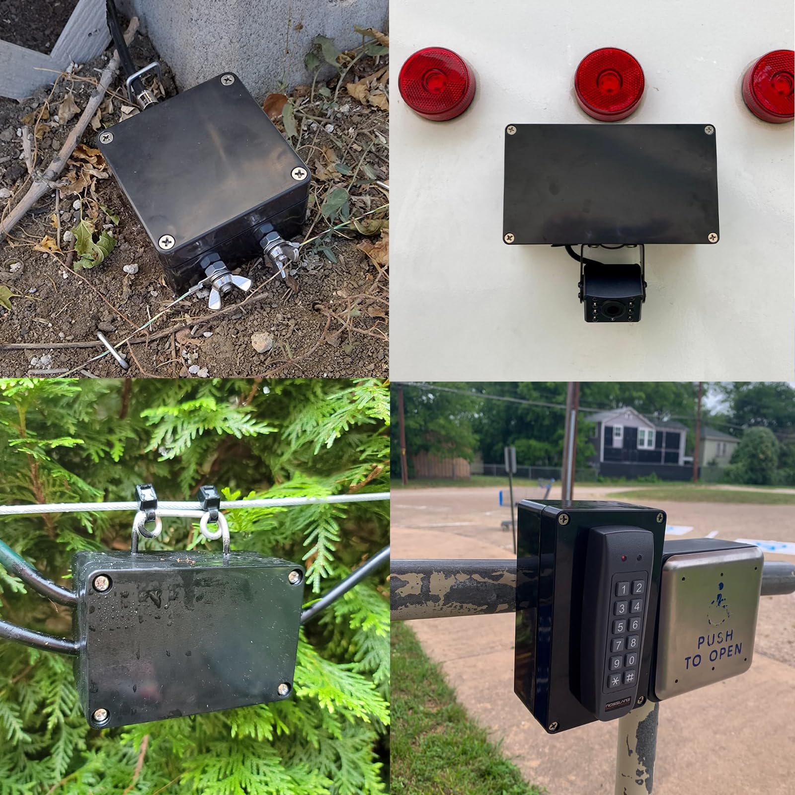 Puszka rozgałęźna, czarna, wodoszczelna IP65, obudowa elektroniczna, puszka przyłączeniowa, natynkowa, czarna, puszka rozdzielcza, zewnętrzna, wodoszczelna, tworzywo sztuczne ABS, skrzynka