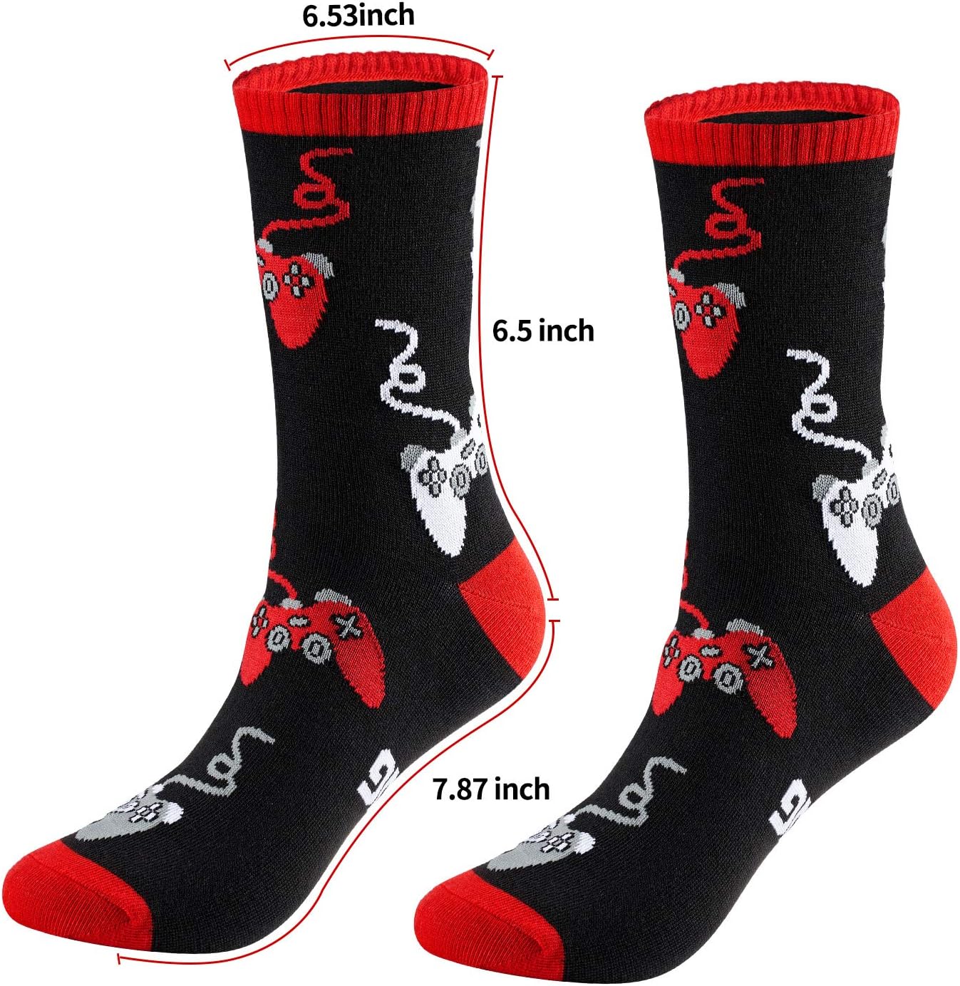 SATINIOR 6 Pairs Do Not Disturb Socks Cotton Funny Gaming Socks for Men Women Winter Games Lover Gifts, Multicoloured - Image 6