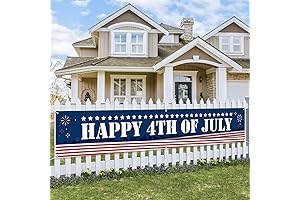 Probsin Happy 4th of July Banner, 20" x 20