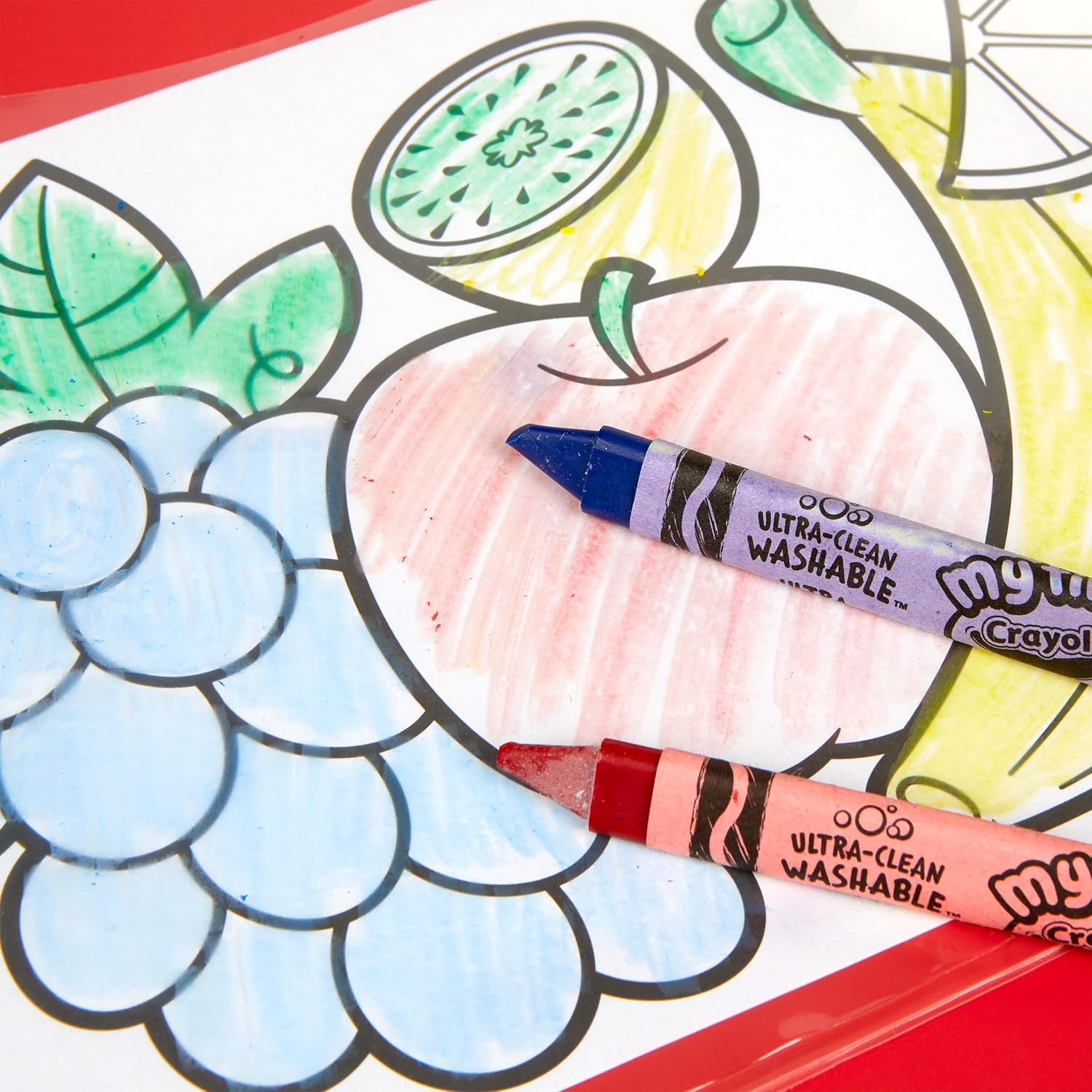 Crayola My First Dry Erase Activity Mat Art Gift for Toddlers & Preschool Kids 2 & Up, Washable Triangular Guided Grip Dry Erase Crayons, Portable Folding Mat, Activity Sheets & E-Z Erase Cloth : Toys & Games