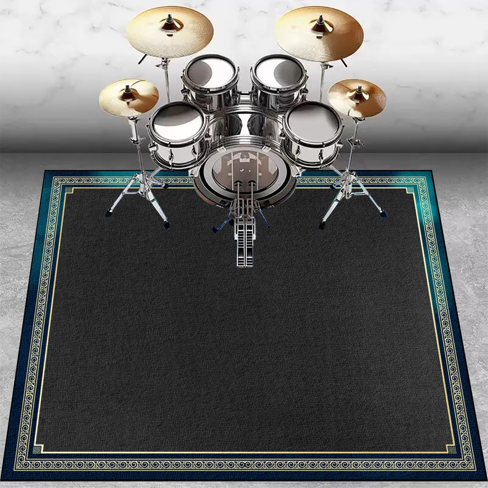 Alfombras Acusticas Alfombra Bateria Electronica 120 x 70 cm Alfombra de Tambor Alfombra para Bateria Acustica Alfombras de Batería Acústico Tambor Alfombrillas Insonorizada Antideslizantes Tapetes