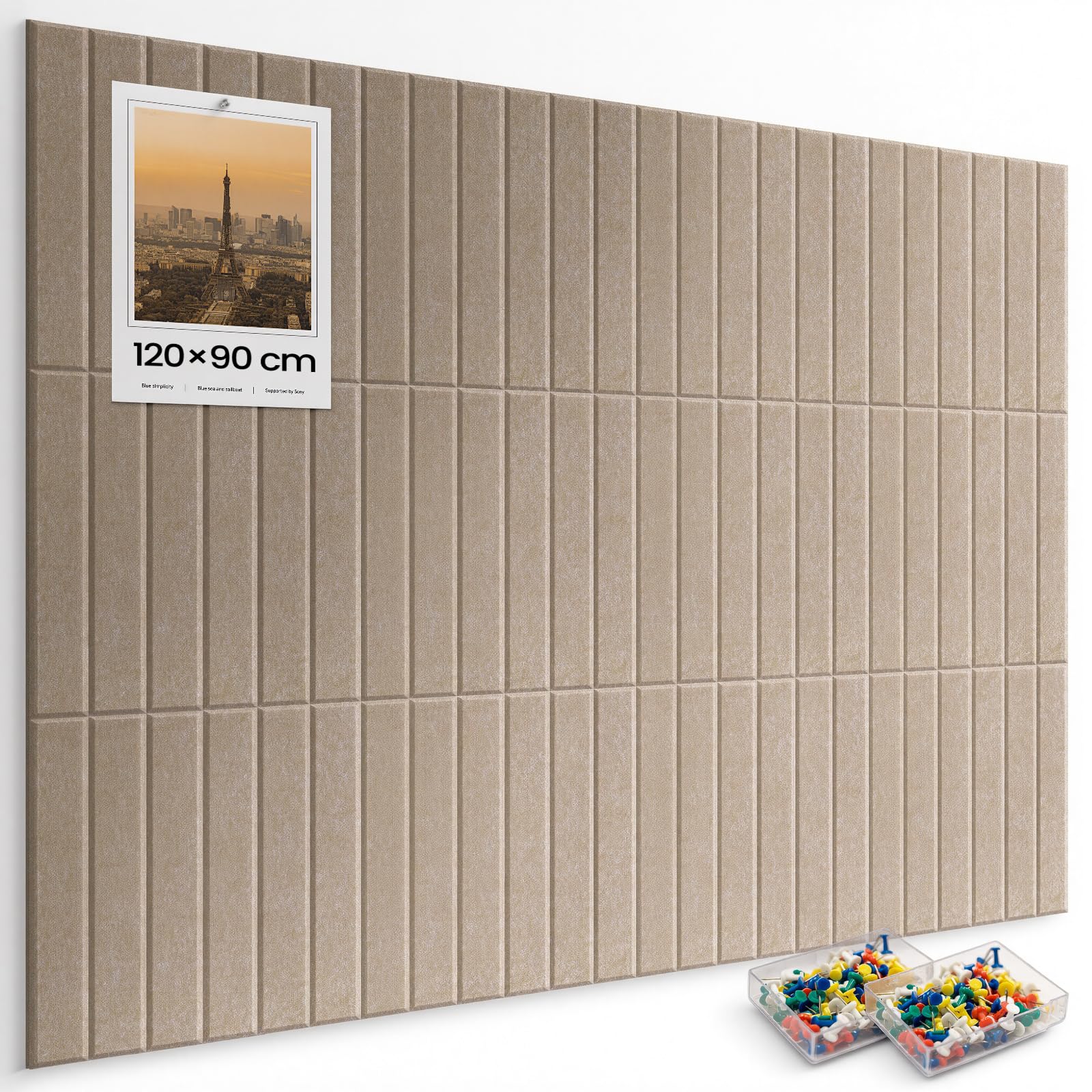 Filz Pinnwand Selbstklebend, 12 Pack Pinnwand Kork Alternative, Dekorative Vision Board Fotowand Pin Board Memoboard mit 60 Stück Pinnnadeln für Büro, Küche, Kinderzimmer