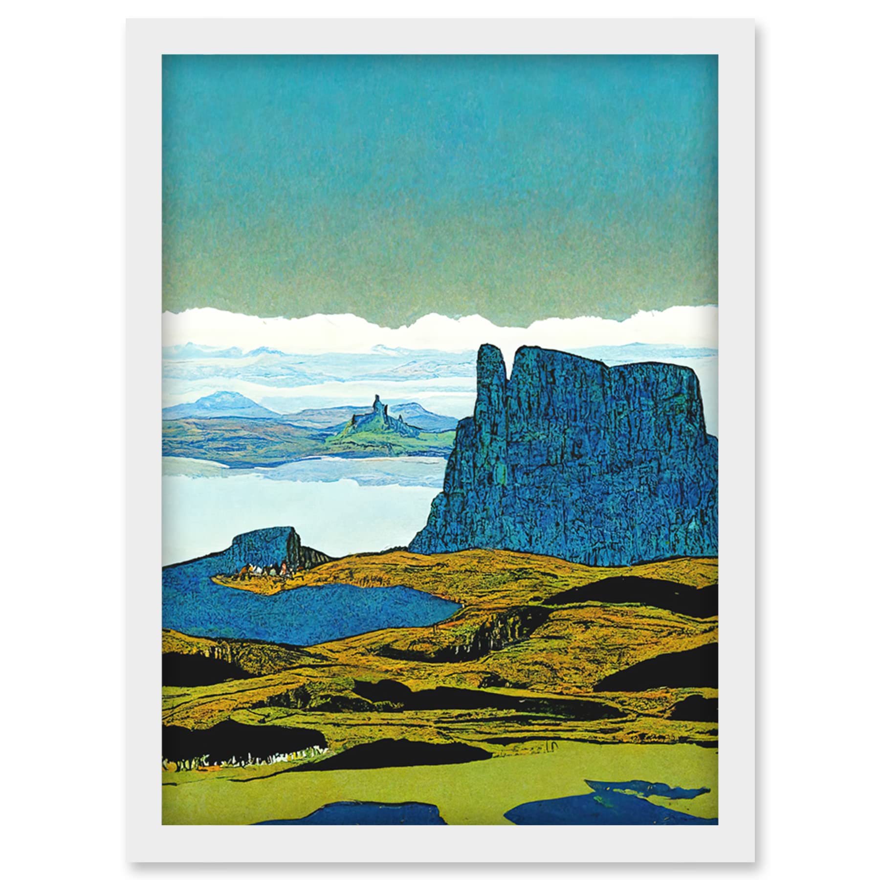 Doppelganger33 LTD The Storr Isle Of Skye Scottish Landscape Artwork Framed Wall Art Print A4
