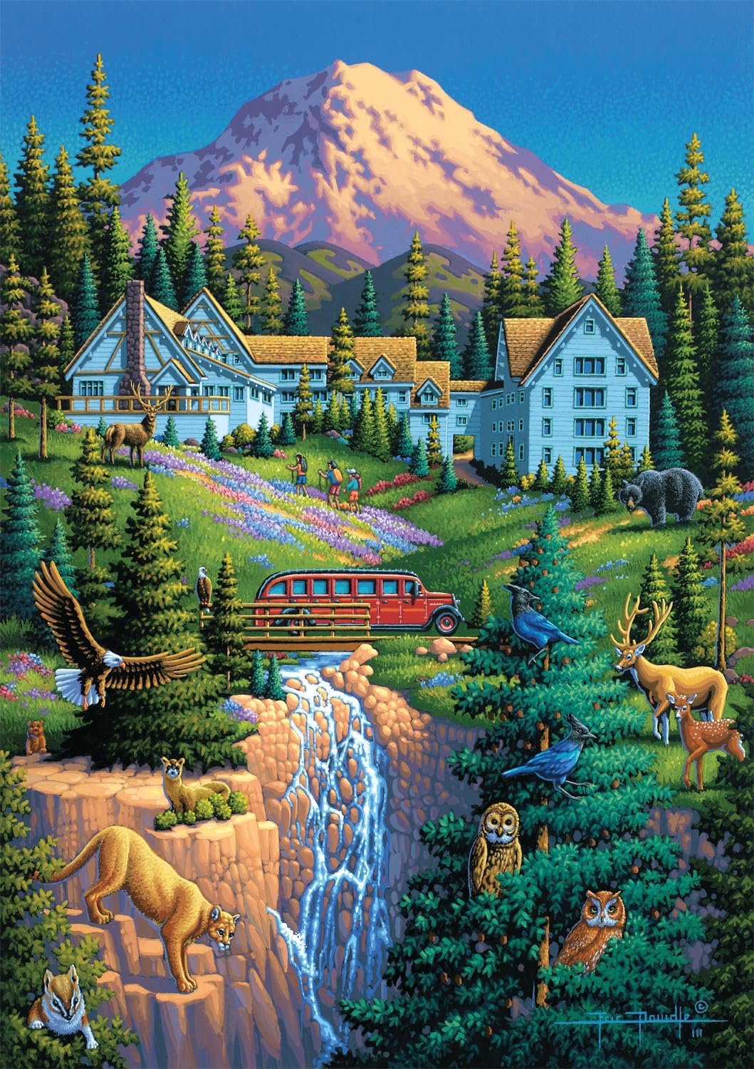 Buffalo Games - Eric Dowdle - Mount Rainier - 300 Piece Jigsaw Puzzle for Adults -Challenging Puzzle Perfect for Game Nights - Finished Size is 21.25 x 15.00