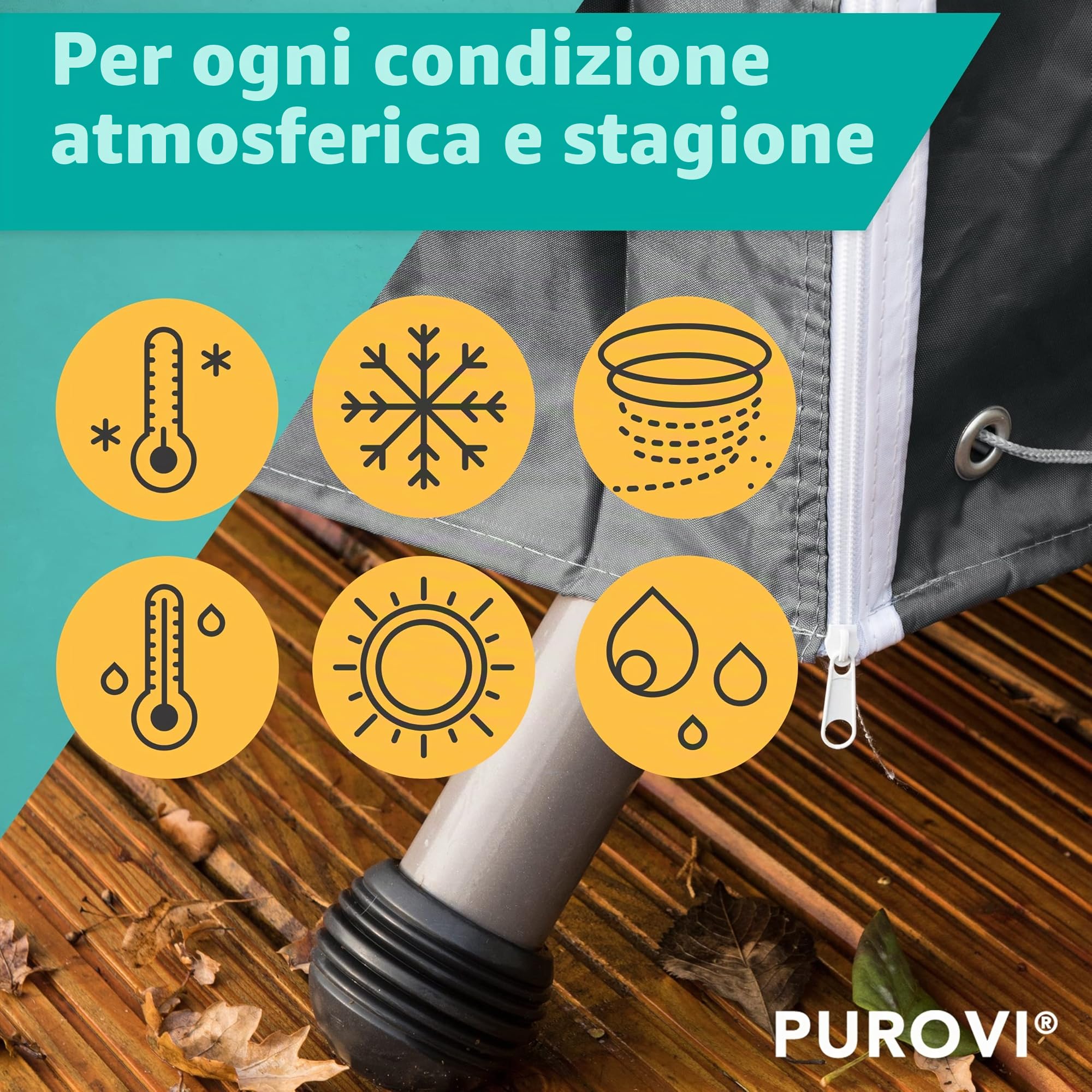 Premium Hollywood TELO di copertura per DONDOLO | Tessuto Oxford 420D | Misura universale 210 x 150 x 150 cm | Idrorepellente e resistente ai raggi UV