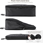 EPICKA TripCozy Compression Packing Cubes - 4 Set/6 Set Durable Travel Organizer Bags with Mesh Top, Expandable Travel Accessories for Carry on, Luggage, Suitcase, Backpack, Dark Grey, Set of 4