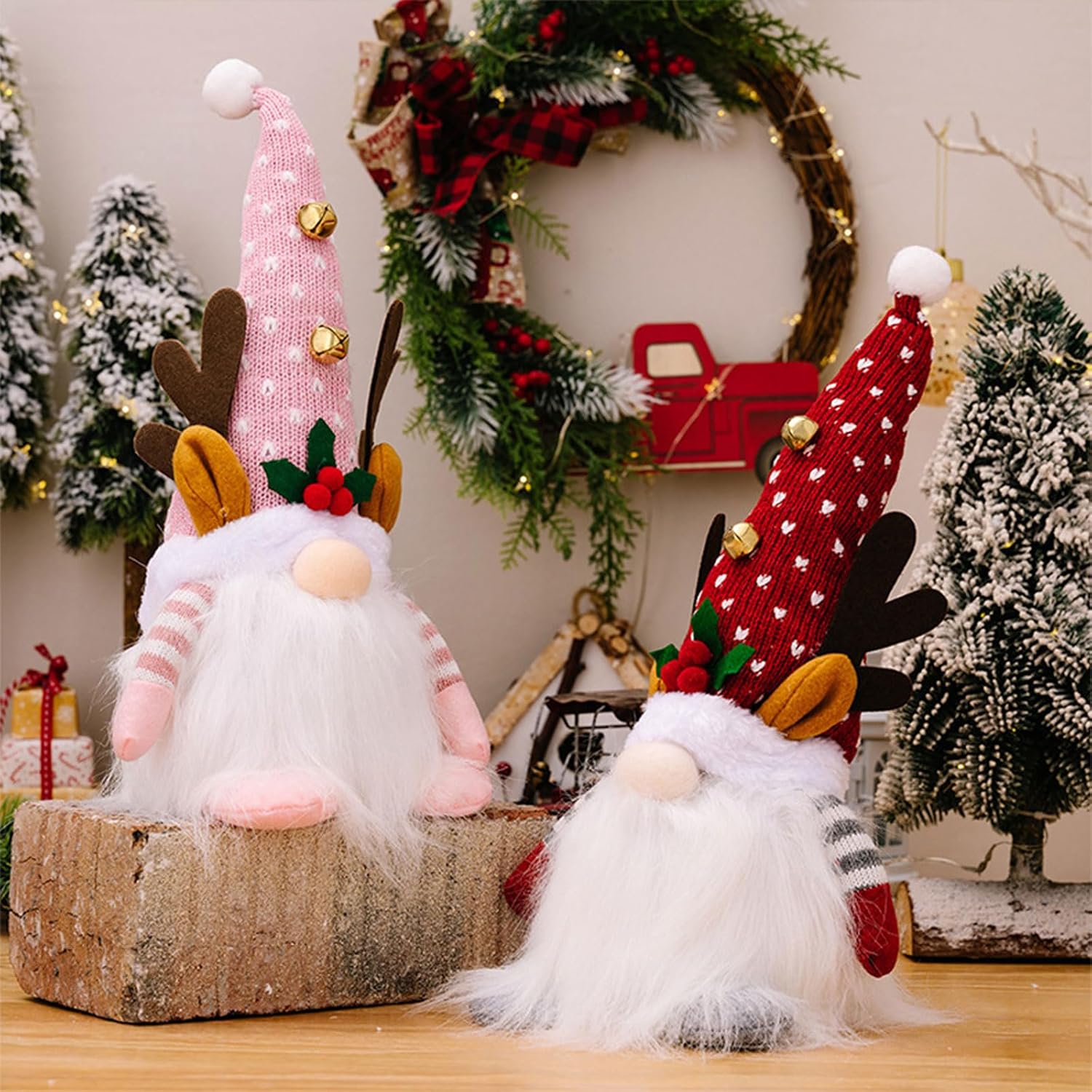 LED Light Christmas Faceless Ornament Bells Festival Party Supplies For Decors Dwarf Ornaments For Desktop Sofa