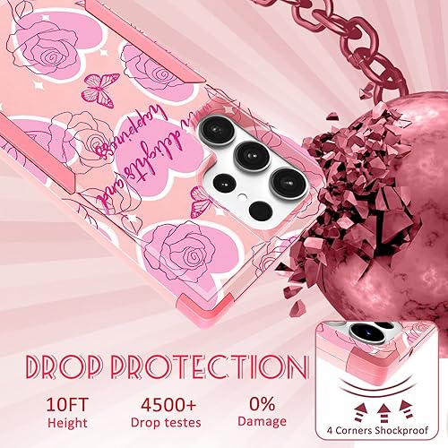 Miniatura 3 de Funda rígida para Samsung Galaxy S23 Ultra para Samsung Galaxy S23 Ultra, a prueba de golpes, diseño de mariposas florales S23 Ultra para hombres,